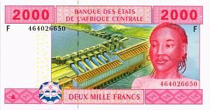 CAS - ЭКВАТОРИАЛЬНАЯ ГВИНЕЯ 2000 ФРАНКОВ (F) 1