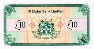 СЕВЕРНАЯ ИРЛАНДИЯ 10 ФУНТОВ (ULSTER BANK) 2