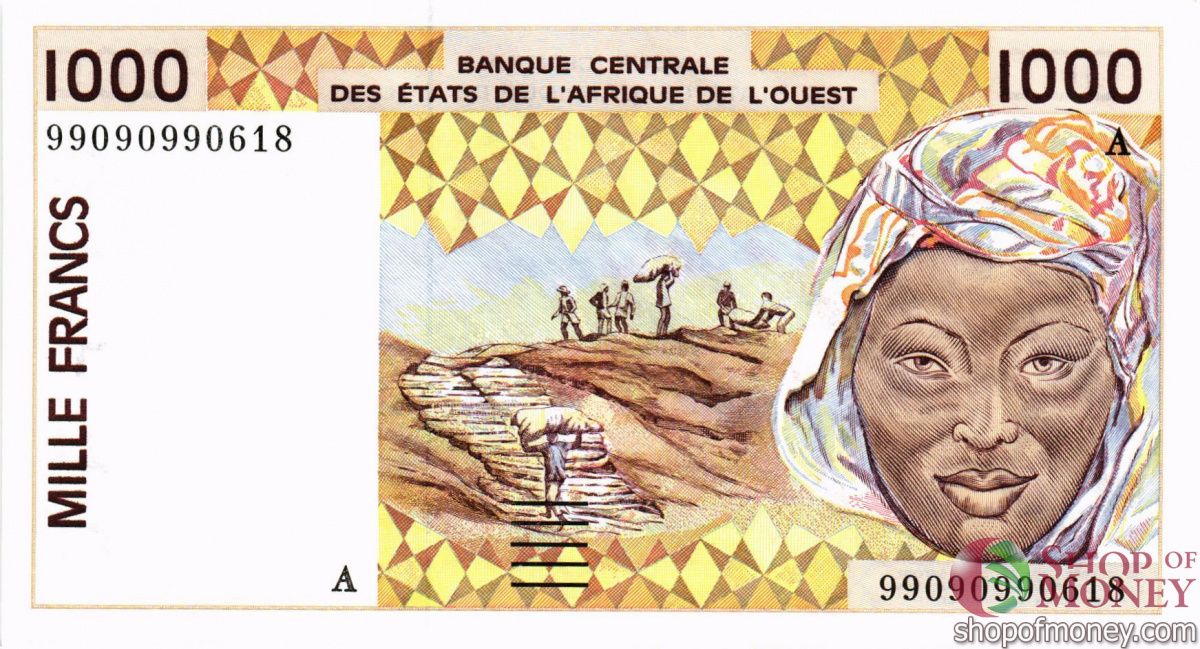 КОТ-Д'ИВУАР 1000 ФРАНКОВ 1
