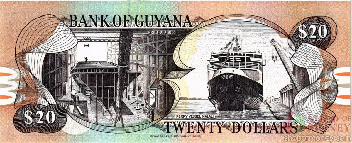 ГАЙАНА 20 ДОЛЛАРОВ 2