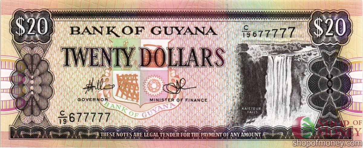 ГАЙАНА 20 ДОЛЛАРОВ #C/19 677777 1