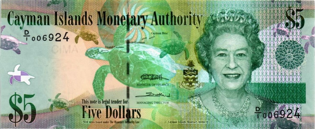 КАЙМАНОВЫ ОСТРОВА 5 ДОЛЛАРОВ 1