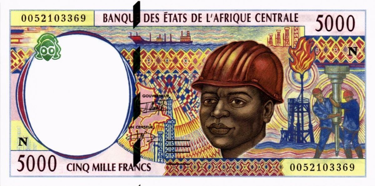 CAS - ЭКВАТОРИАЛЬНАЯ ГВИНЕЯ 5000 ФРАНКОВ (N) 1