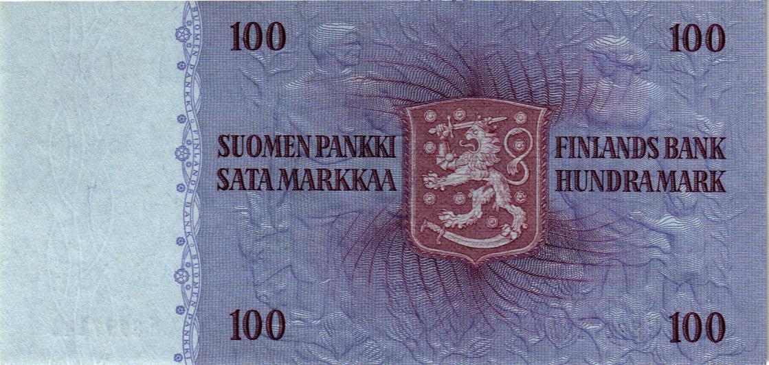 ФИНЛЯНДИЯ 100 МАРОК (Litt. A) 2