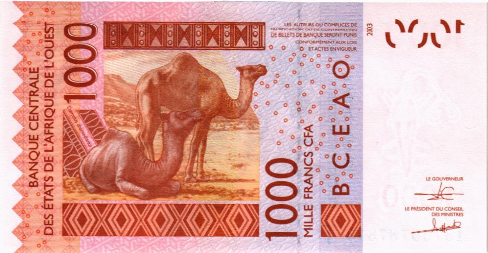 WAS - ТОГО 1000 ФРАНКОВ (T) 2