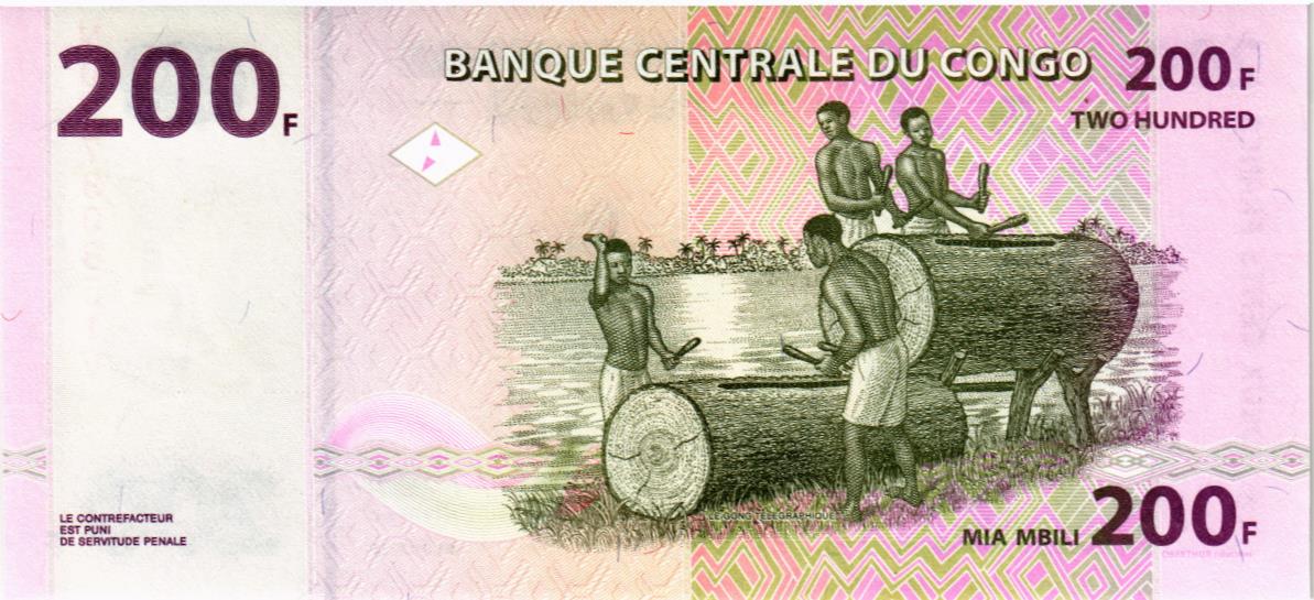 КОНГО ДР 200 ФРАНКОВ 2