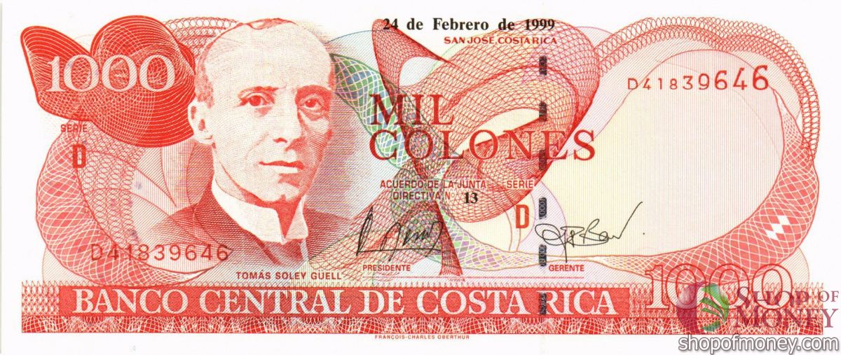 КОСТА-РИКА 1000 КОЛОН 1