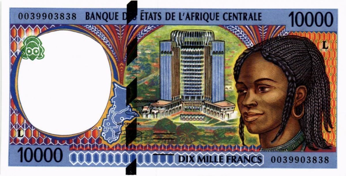 CAS - ГАБОН 10000 ФРАНКОВ (L) 1