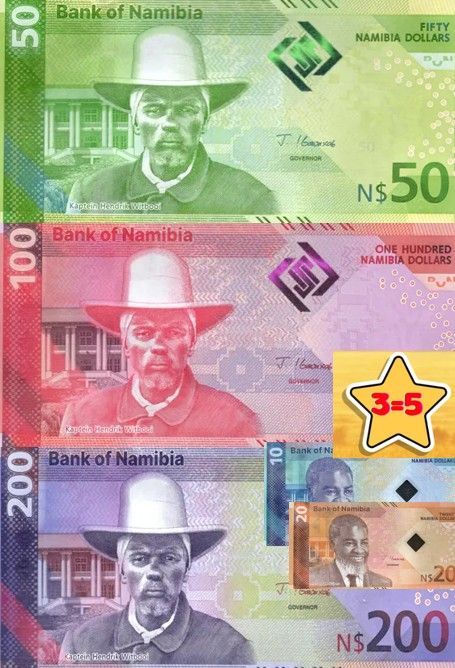 НАМИБИЯ 50 100 200 ДОЛЛАРОВ (10 + 20 в подарок) 1