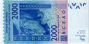 WAS - СЕНЕГАЛ 2000 ФРАНКОВ (K) 2