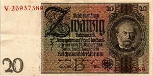 ГЕРМАНИЯ 20 МАРОК 1