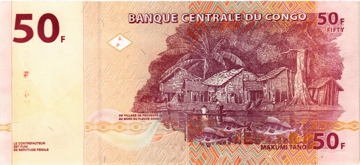 КОНГО ДР 50 ФРАНКОВ 2