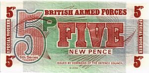 ВЕЛИКОБРИТАНИЯ/АНГЛИЯ 5 ПЕНСОВ (БРИТАНСКАЯ АРМИЯ) 1