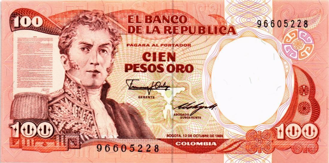 КОЛУМБИЯ 100 ПЕСО (12.10.1985) 1
