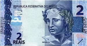 БРАЗИЛИЯ 2 РЕАЛА 1