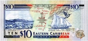 ВОСТОЧНЫЕ КАРИБЫ 10 ДОЛЛАРОВ (K - СЕНТ КИТС) 2