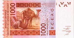 WAS - КОТ-Д'ИВУАР 1000 ФРАНКОВ (A) 2