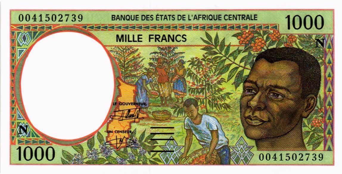 CAS - ЭКВАТОРИАЛЬНАЯ ГВИНЕЯ 1000 ФРАНКОВ (N) 1