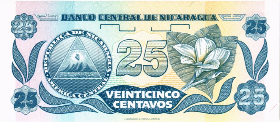 НИКАРАГУА 25 ЦЕНТАВО (-AA-) 2