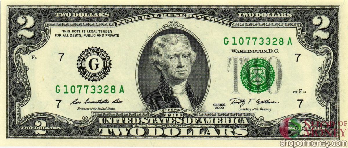 США 2 ДОЛЛАРА (G-Чикаго) 1