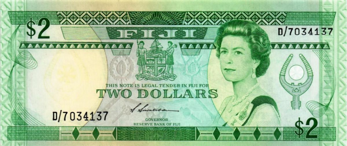 ФИДЖИ 2 ДОЛЛАРА 1