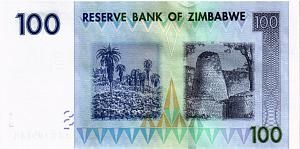 ЗИМБАБВЕ 100 ДОЛЛАРОВ (-АА-) 2