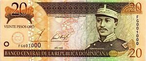 ДОМИНИКАНСКАЯ РЕСПУБЛИКА 20 ПЕСО (#FG001000) 1