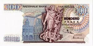 БЕЛЬГИЯ 100 ФРАНКОВ (20.07.1972) 2