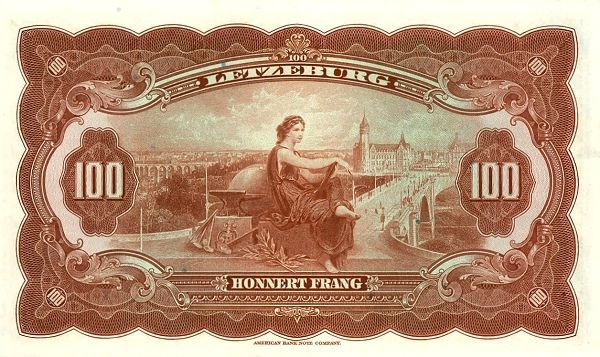 ЛЮКСЕМБУРГ 100 ФРАНКОВ 2