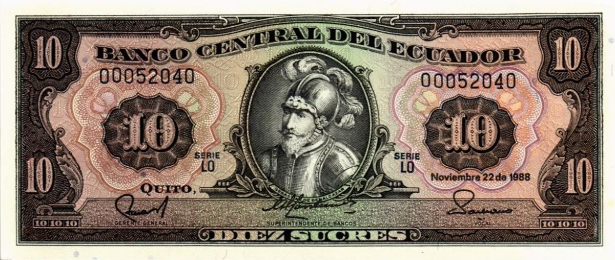 ЭКВАДОР 10 CУКРЕ 1