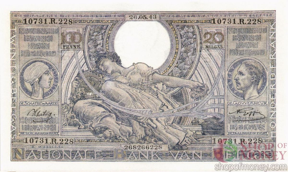 БЕЛЬГИЯ 100 ФРАНКОВ 1