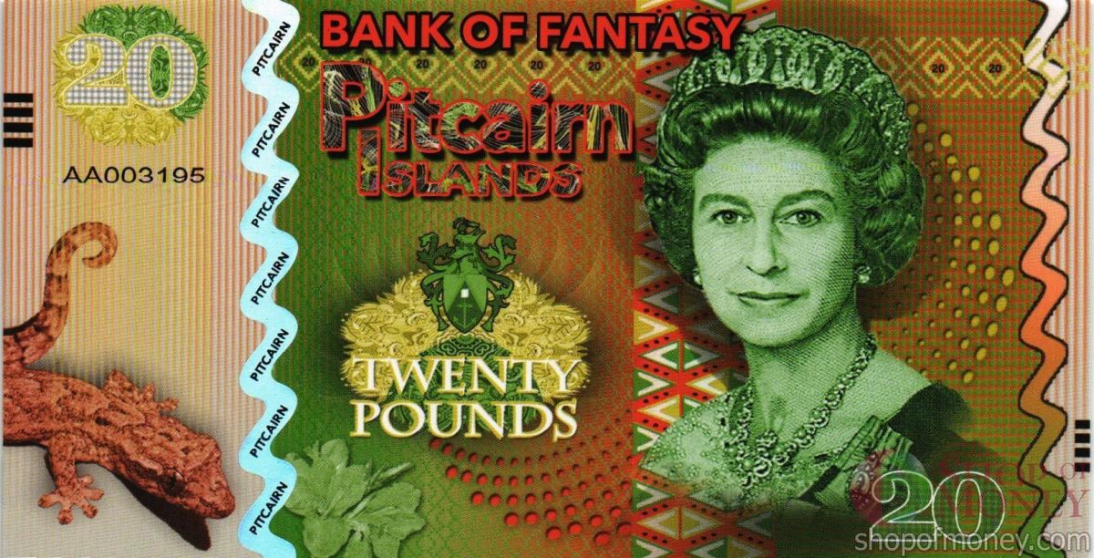 ОСТРОВА ПИТКЭРН 20 ФУНТОВ 1