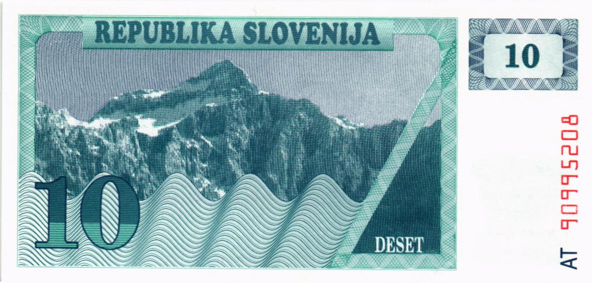 СЛОВЕНИЯ 10 ТОЛАРОВ 2