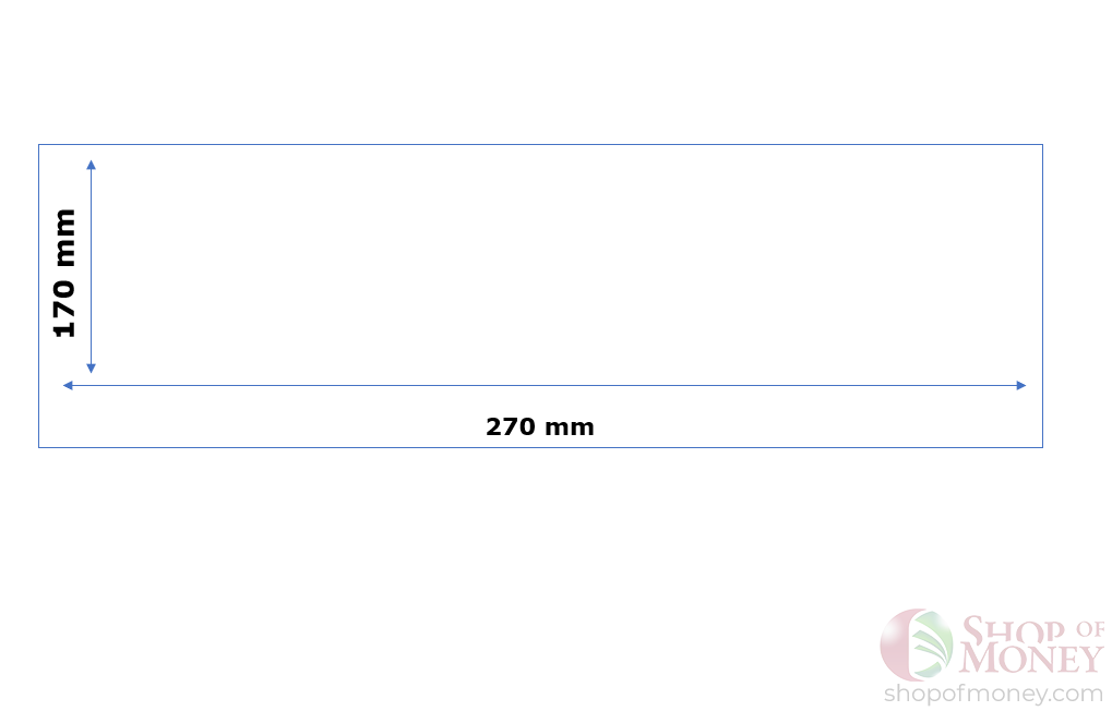 ХОЛДЕР ДЛЯ БАНКНОТ (170 mm x 270 mm) - 100 шт 3