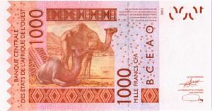 WAS - КОТ-Д'ИВУАР 1000 ФРАНКОВ (A) 2