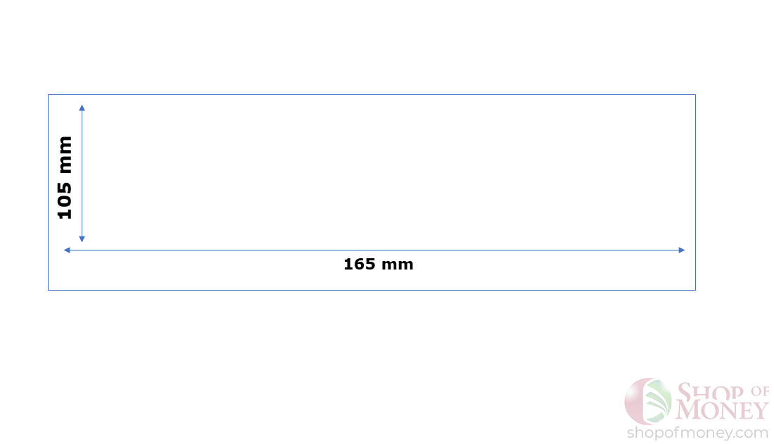 ХОЛДЕР ДЛЯ БАНКНОТ (105 mm x 165 mm) - 100 шт 3