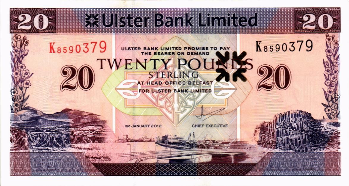 СЕВЕРНАЯ ИРЛАНДИЯ 20 ФУНТОВ (ULSTER BANK) 1