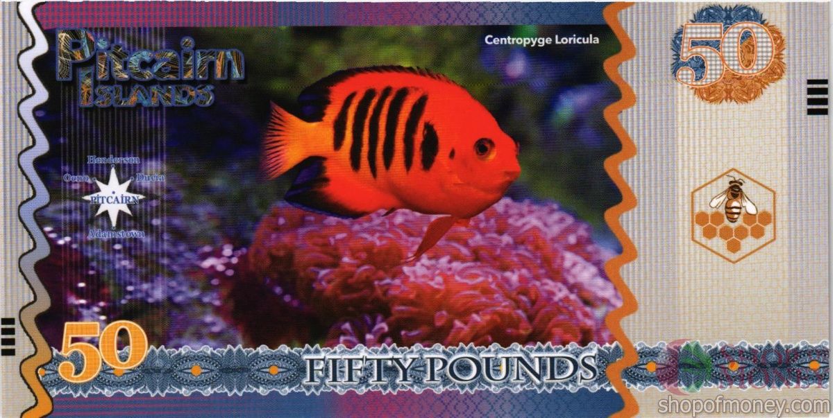 ОСТРОВА ПИТКЭРН 50 ФУНТОВ 2
