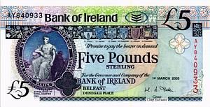 СЕВЕРНАЯ ИРЛАНДИЯ 5 ФУНТОВ (BANK OF IRELAND) 1