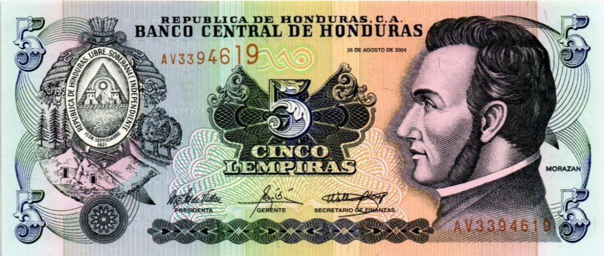 ГОНДУРАС 5 ЛЕМПИР 1
