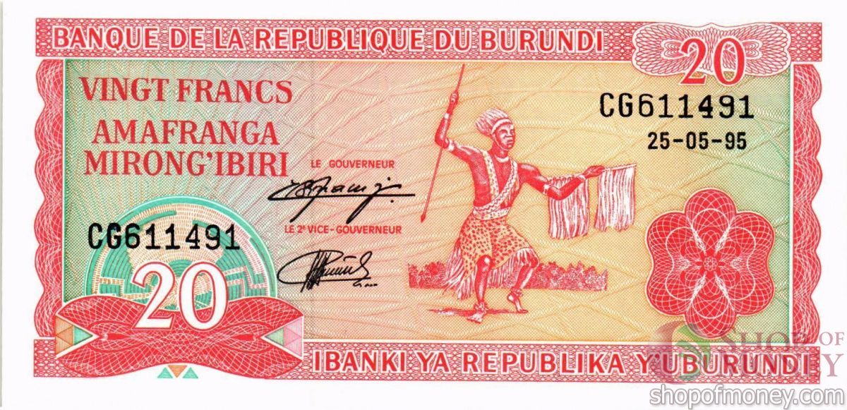 БУРУНДИ 20 ФРАНКОВ 1