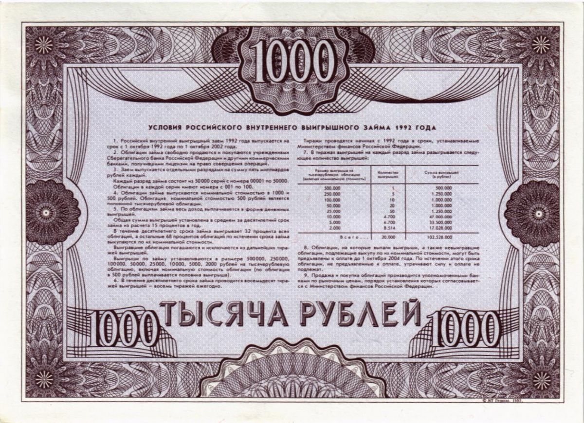 РОССИЯ 1000 РУБЛЕЙ 2