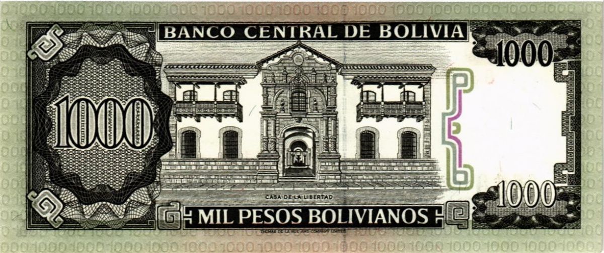 БОЛИВИЯ 1000 БОЛИВИАНОС 2