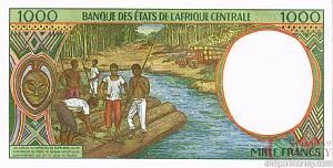 ЦЕНТРАЛЬАЯ АФРИКАНСКАЯ РЕСПУБЛИКА (-С-КОНГО) 1000 ФРАНКОВ 2
