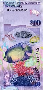 БЕРМУДСКИЕ ОСТРОВА 10 ДОЛЛАРОВ 1