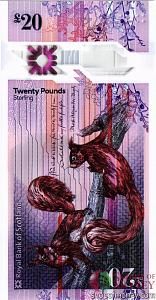 ШОТЛАНДИЯ 20 ФУНТОВ (ROYAL BANK OF SCOTLAND) 2