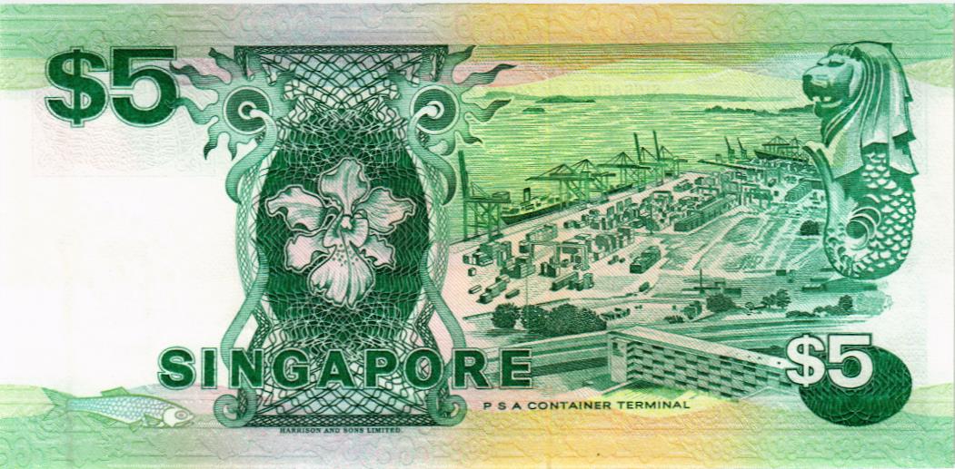СИНГАПУР 5 ДОЛЛАРОВ (Harrison) 2