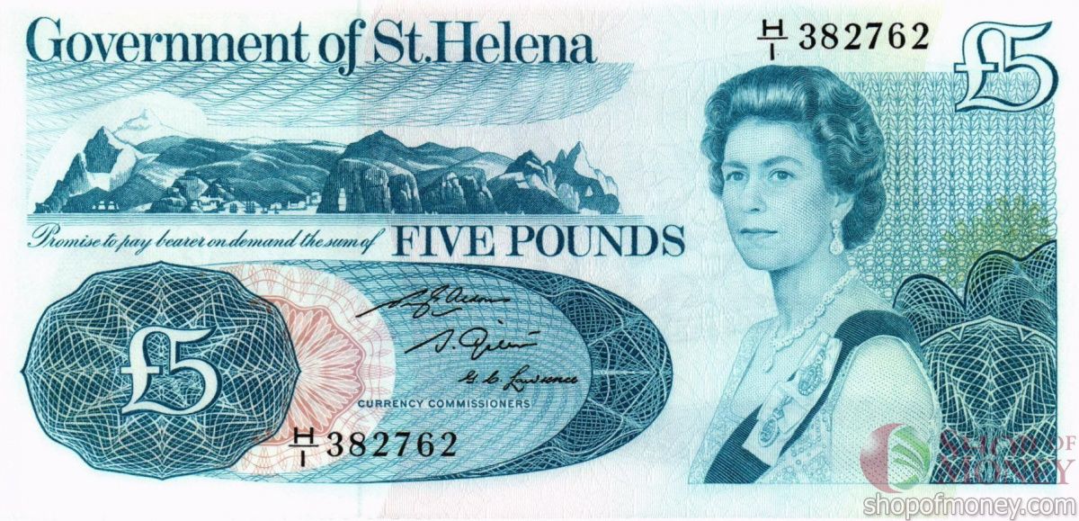 ОСТРОВ СВЯТОЙ ЕЛЕНЫ 5 ФУНТОВ 1