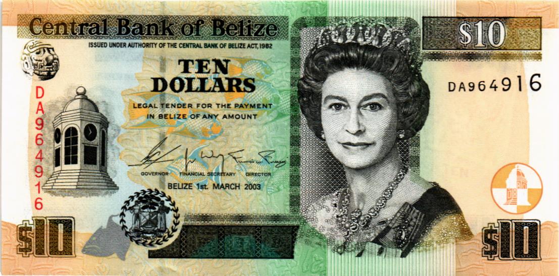 БЕЛИЗ 10 ДОЛЛАРОВ 1