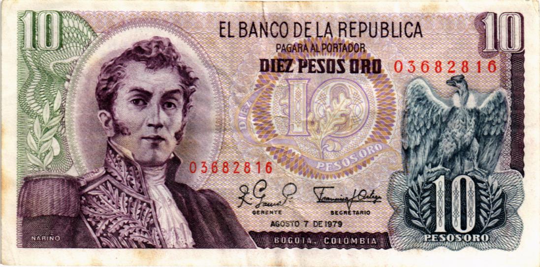 КОЛУМБИЯ 10 ПЕСО 1
